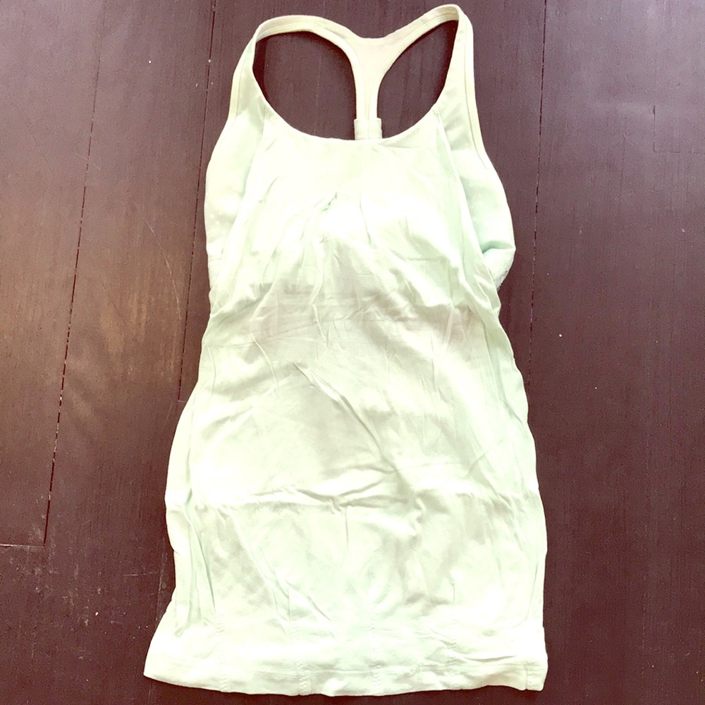 Lululemon mint color tank with bra